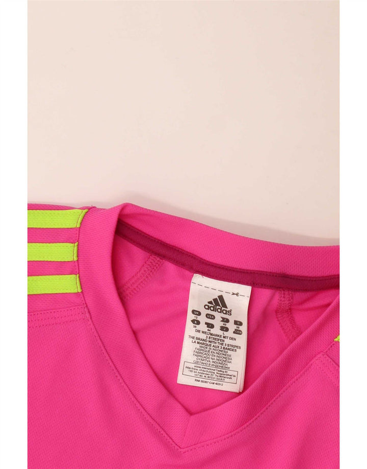 T-shirt da donna Adidas Top UK 12 poliestere rosa medio