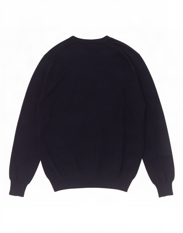 Maglione Zara da uomo con scollo a V grande blu navy