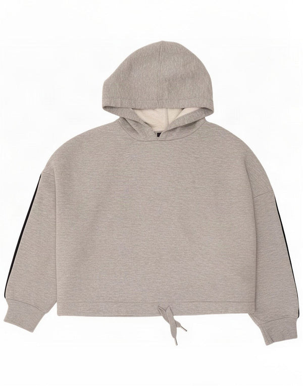 Maglia corta con cappuccio da donna Marks & Spencer UK 14 Grigio medio chiazzato