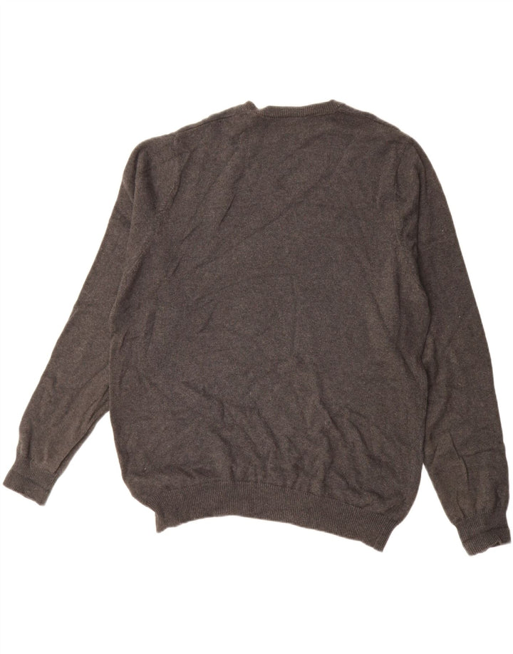 MARKS & SPENCER Maglione da uomo con scollo a V vestibilità regolare Grigio medio