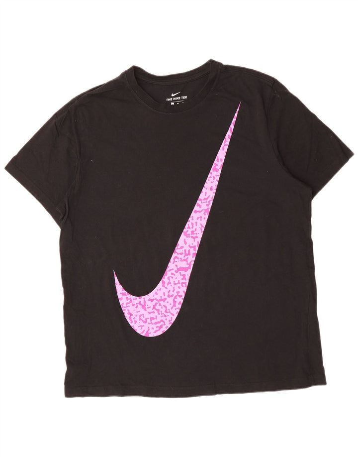T-shirt grafica da uomo NIKE Top XL in cotone nero