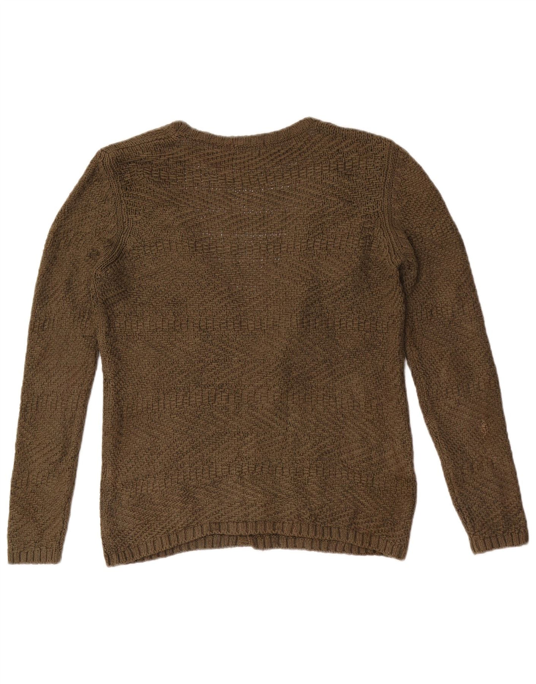 Massimo Dutti Maglione cardigan aperto da donna UK 12 Medio Cachi