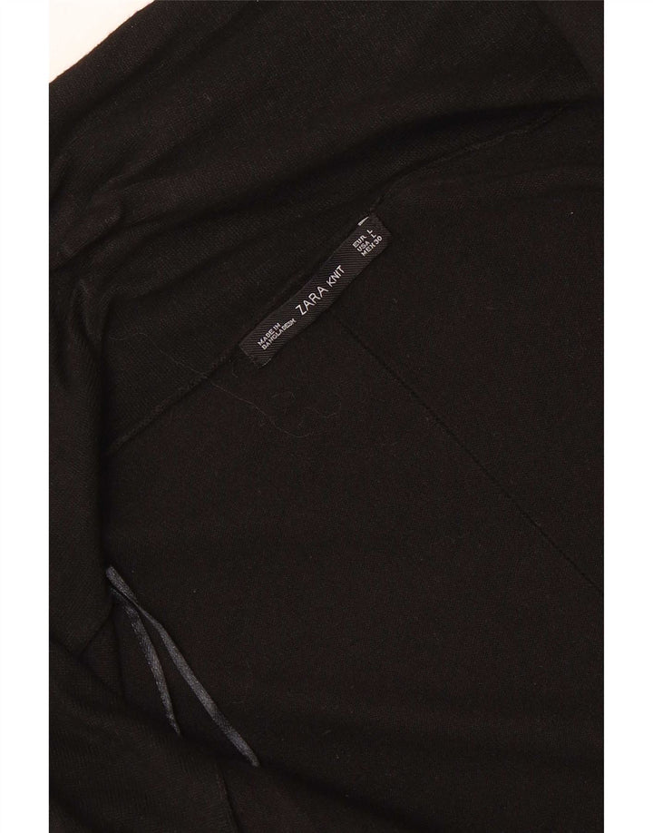 Maglione cardigan aperto da donna Zara UK 14 grande nero