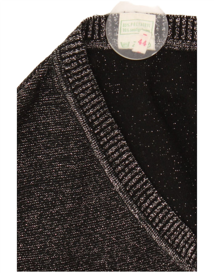 Canotta vintage da donna IT 44 Poliacrilico screziato grigio medio