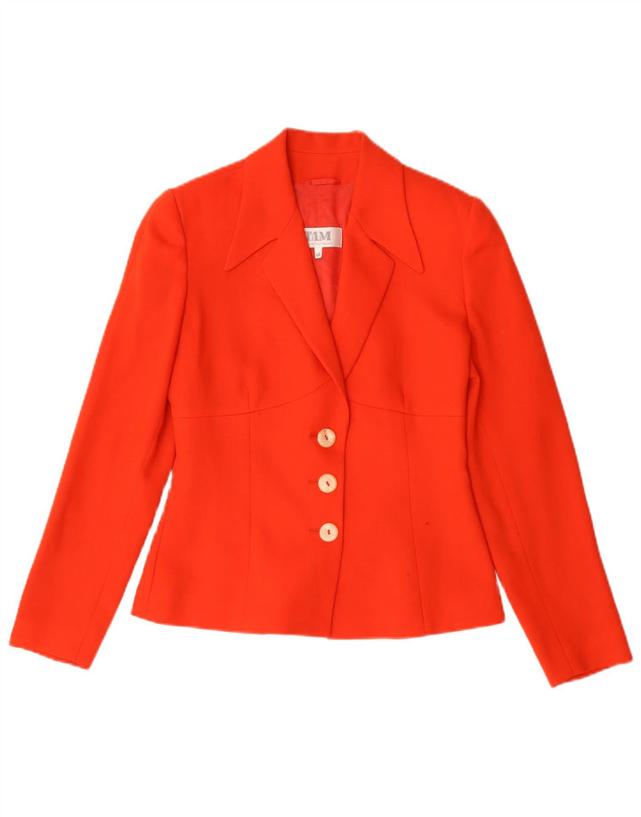 Set gonna vintage da donna a 3 bottoni e 2 pezzi IT 40 piccolo W28 lana rossa