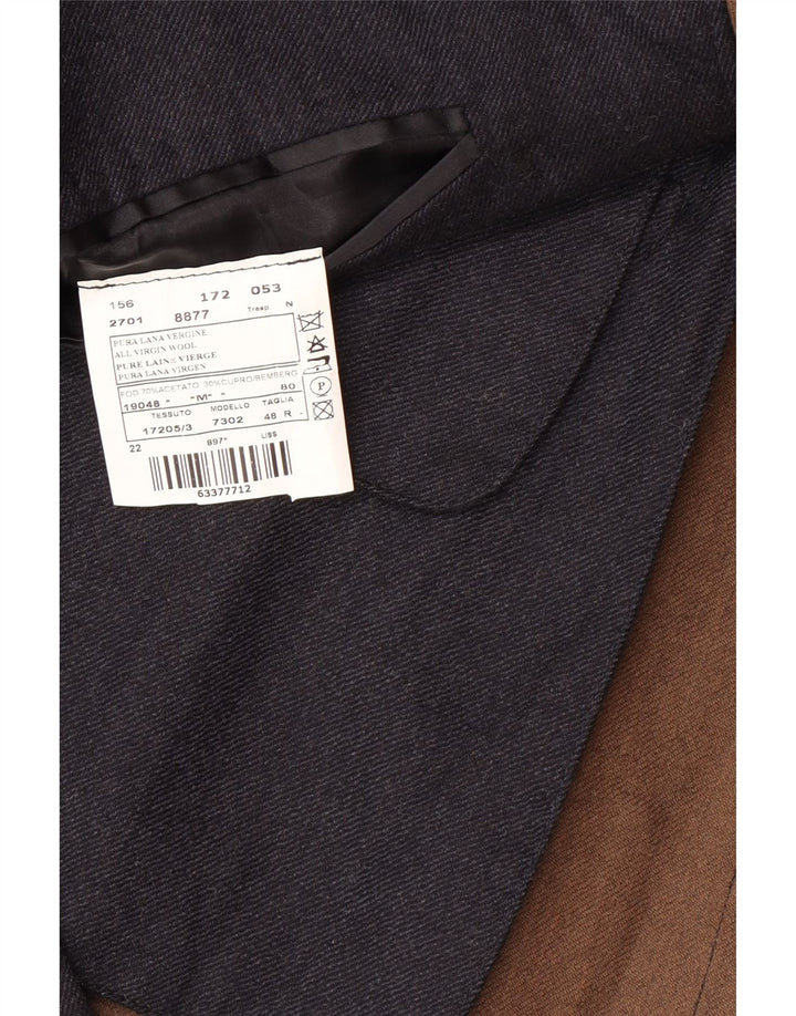 LUIGI BIANCHI Giacca blazer lunga da uomo IT 48 Medio Blu Navy Classico