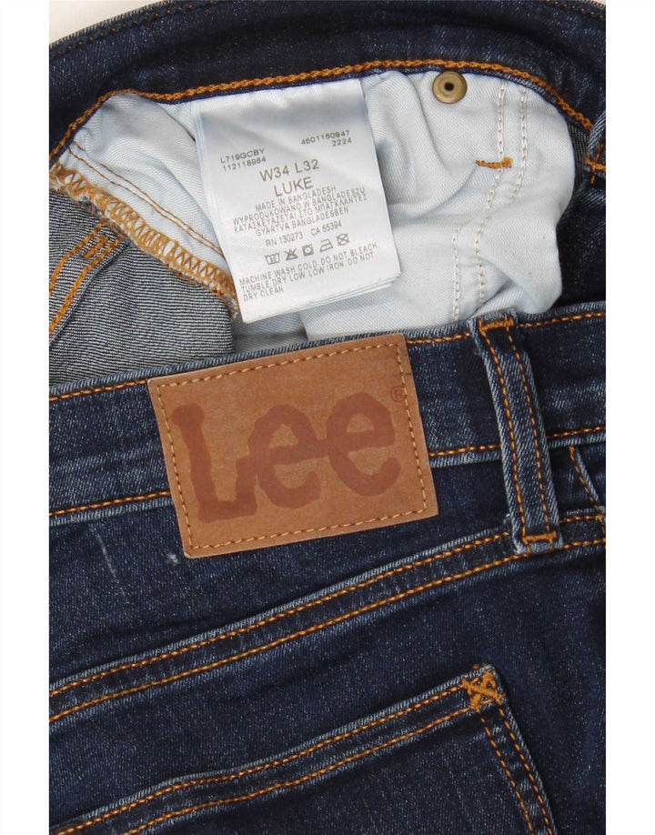 Jeans Lee Luke Slim da uomo W34 L32 in cotone blu navy