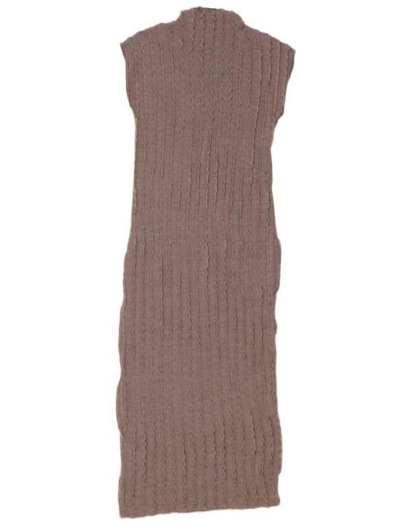 Abito maglione maxi senza maniche Zara da donna UK 12 Grigio medio