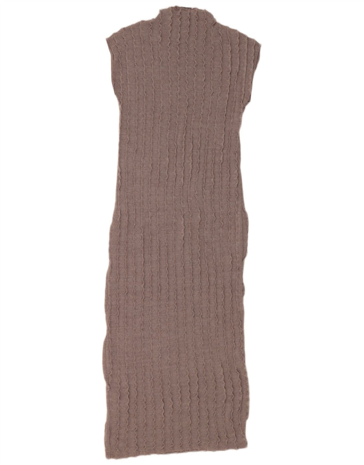 Abito maglione maxi senza maniche Zara da donna UK 12 Grigio medio