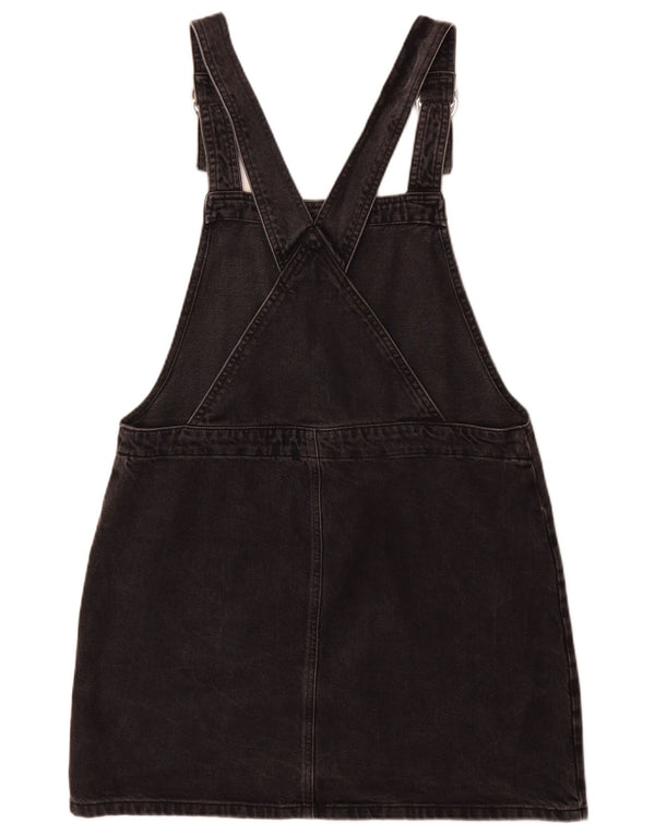 Topshop Salopette da donna Gonna in denim UK 14 Grande W34 Cotone nero