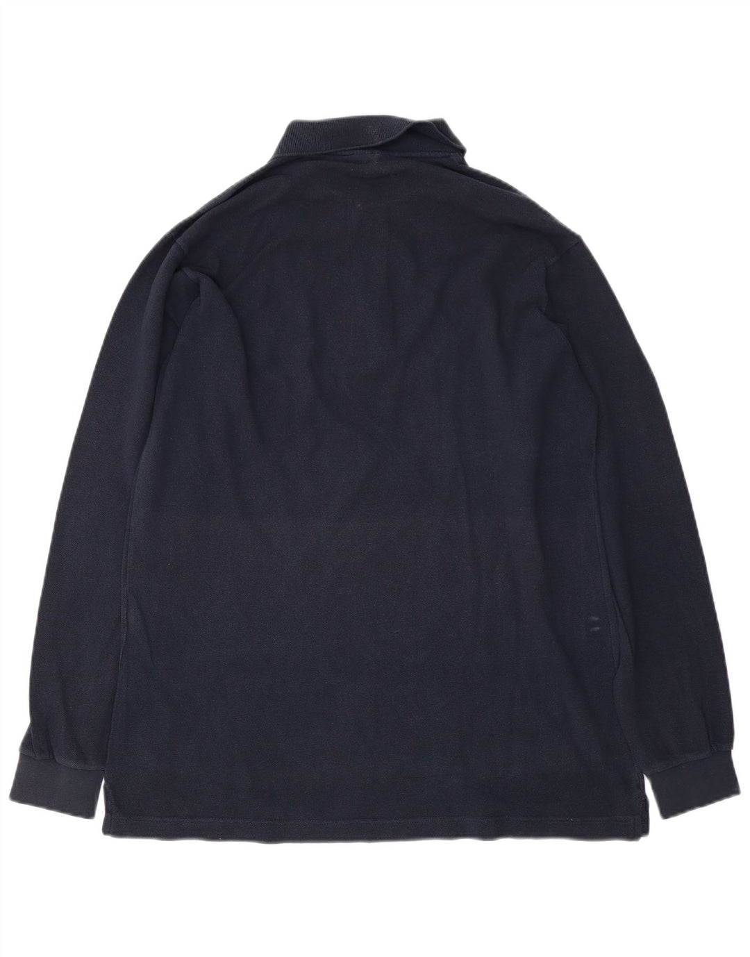 Polo da uomo a maniche lunghe Sergio Tacchini in cotone blu navy medio