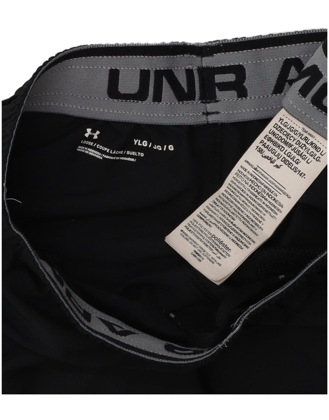 Pantaloncini sportivi Under Armour da bambino 11-12 anni Large in poliestere nero