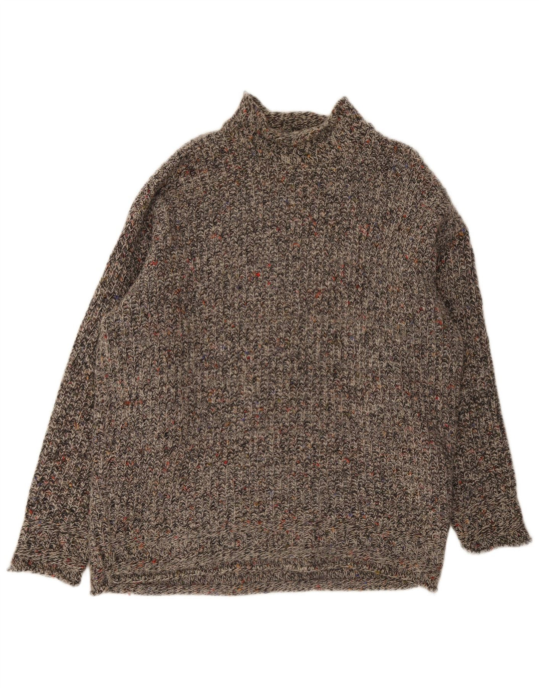 Maglione maglione collo alto da uomo S. Moritz XL grigio screziato