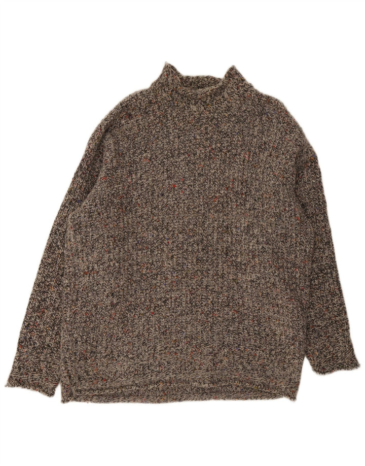 Maglione maglione collo alto da uomo S. Moritz XL grigio screziato