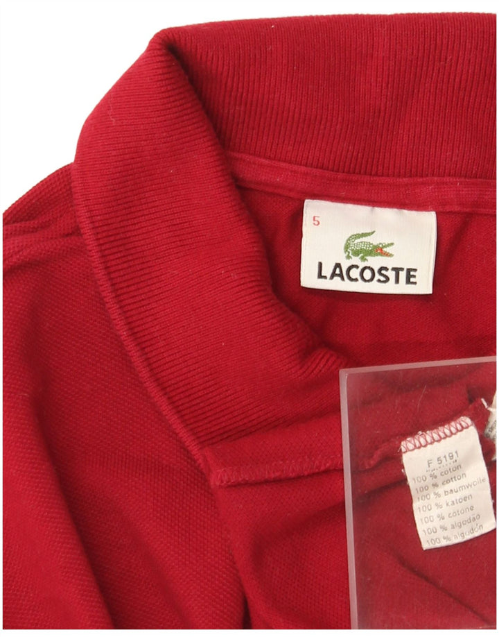 Polo da uomo Lacoste taglia 5 grande in cotone rosso