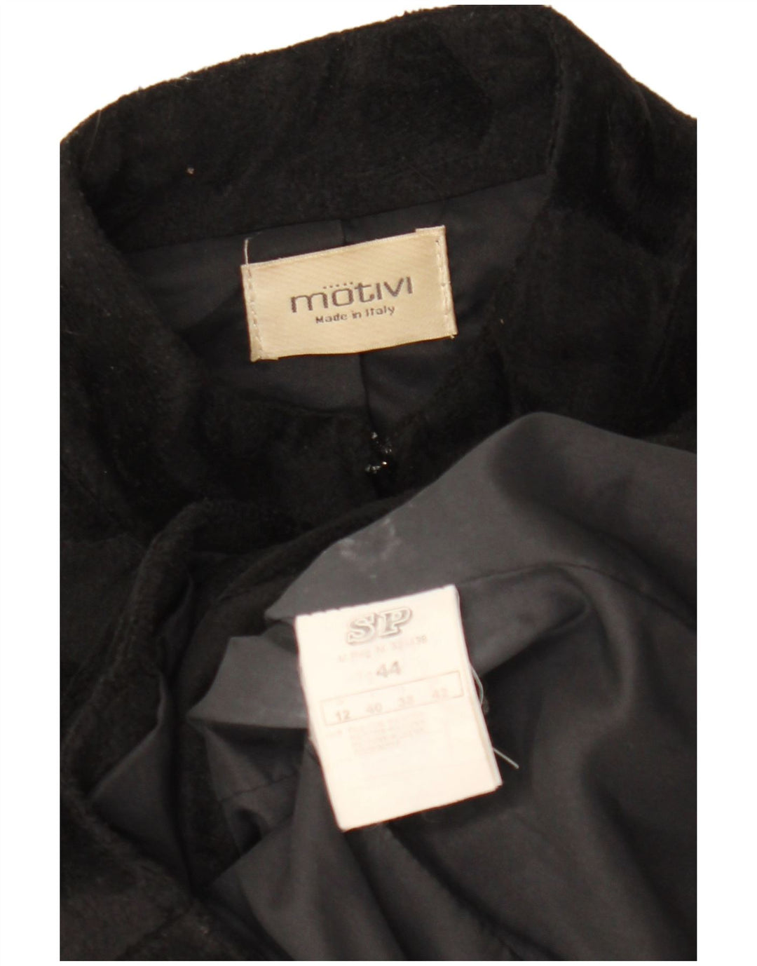 MOTIVI Giacca corta in pile da donna IT 44 Poliestere medio nero con stampa animalier