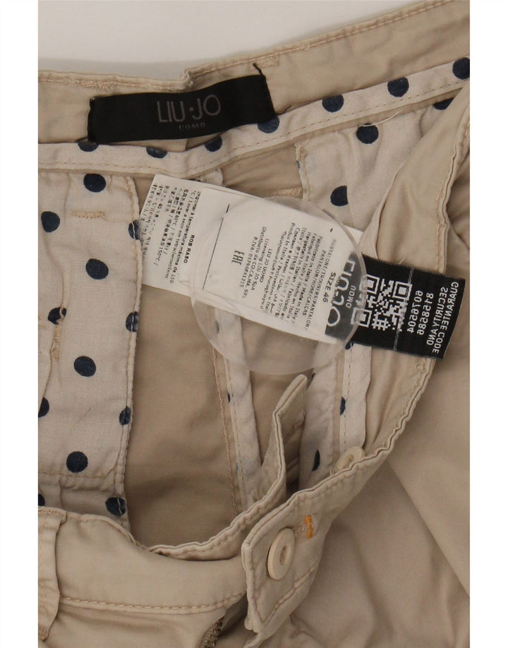 LIU JO Mens Chino Shorts IT 46 Small W30  Beige Cotton