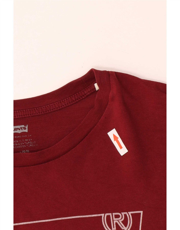 T-shirt grafica da uomo Levi's Top grande in cotone rosso