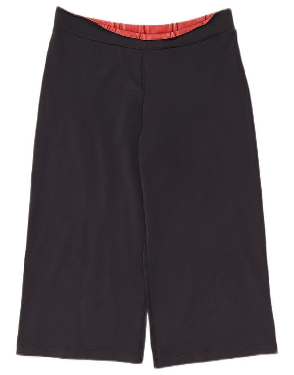 Pantaloni da tuta ADIDAS Capri a gamba larga da donna UK 16 Large Blu Navy