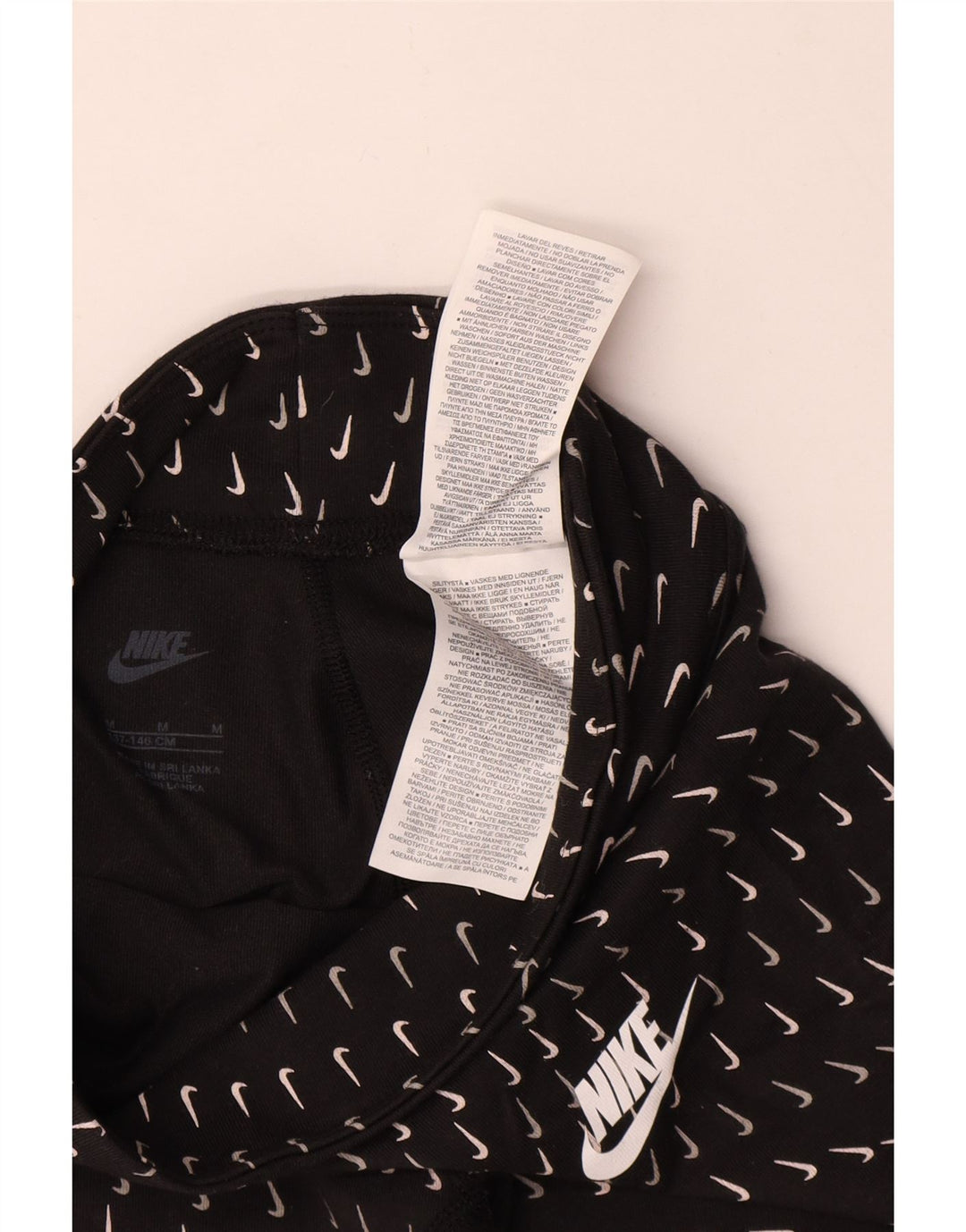 Leggings grafici Nike per ragazze 10-11 anni cotone nero medio