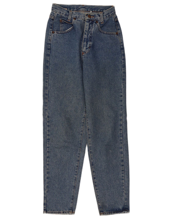 Jeans affusolati a vita alta da donna Benetton IT 40 Small W26 L30 Cotone blu