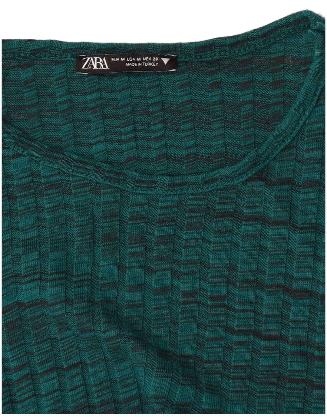 Abito maglione Zara da donna UK 12 verde medio a righe