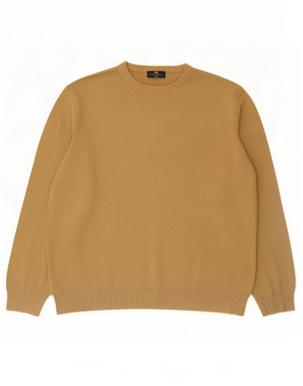 Maglione da uomo Marks & Spencer con scollo a barca blu Harbour XL in cotone beige