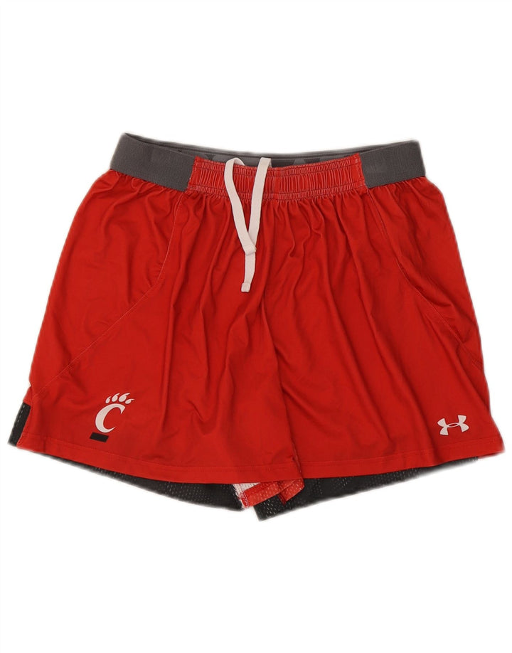Pantaloncini sportivi da donna Under Armour UK 10 Small Rosso Colourblock Poliestere