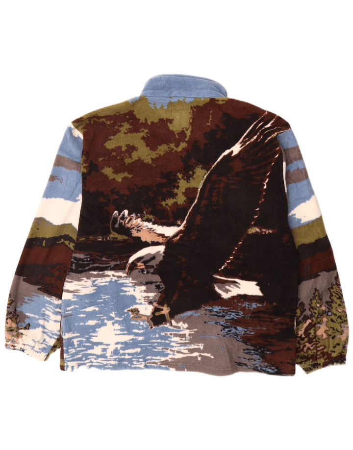 Atlas For Men Giacca in pile grafica Eagles da uomo UK 44 2XL multicolore