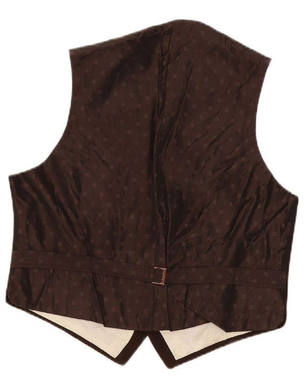 Gilet da uomo vintage piccolo marrone maculato