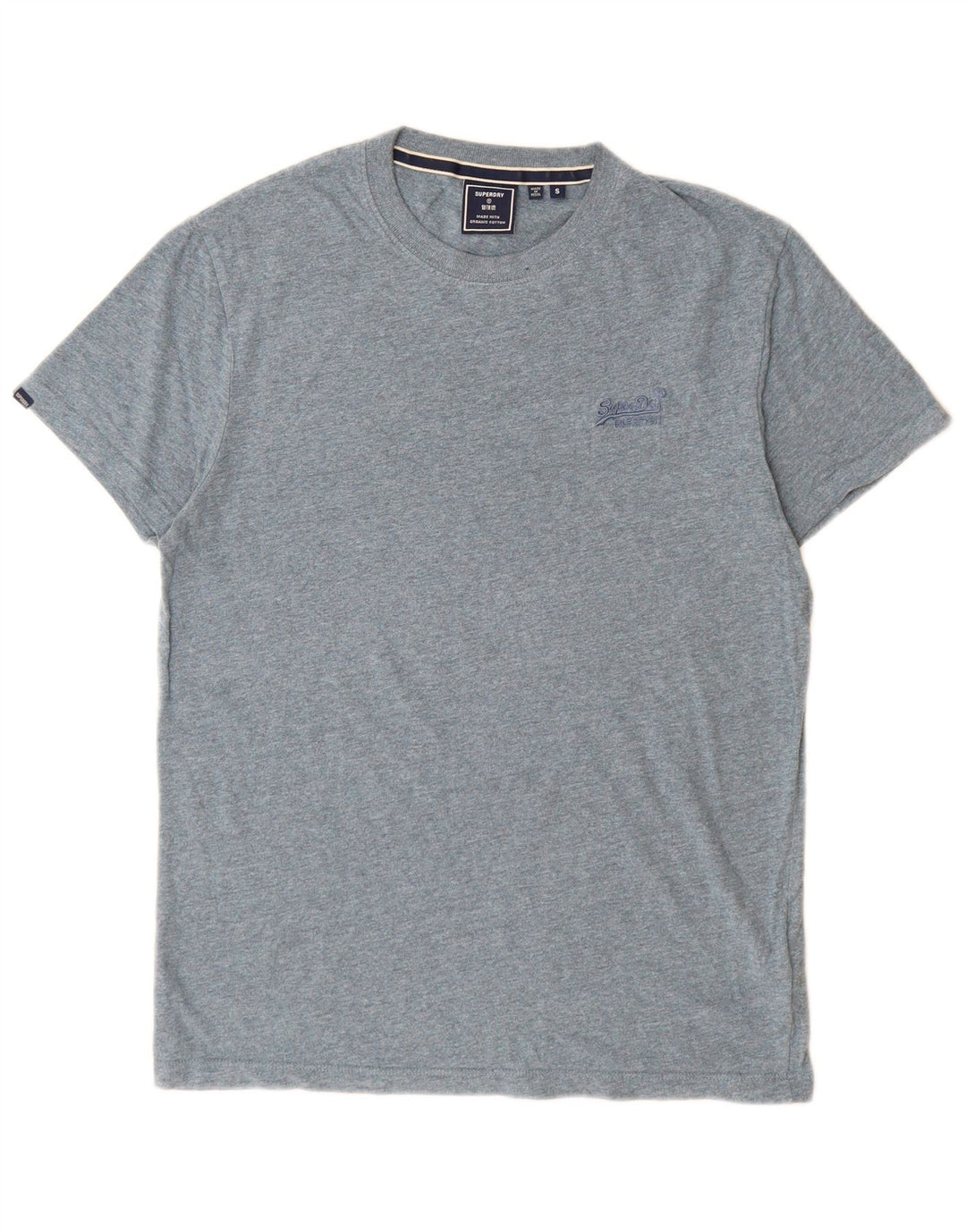 T-shirt da uomo Superdry Top Small in cotone blu