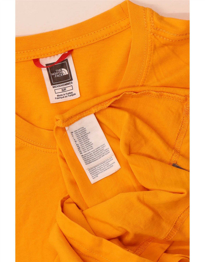 T-shirt grafica da uomo The North Face Top Small in cotone arancione