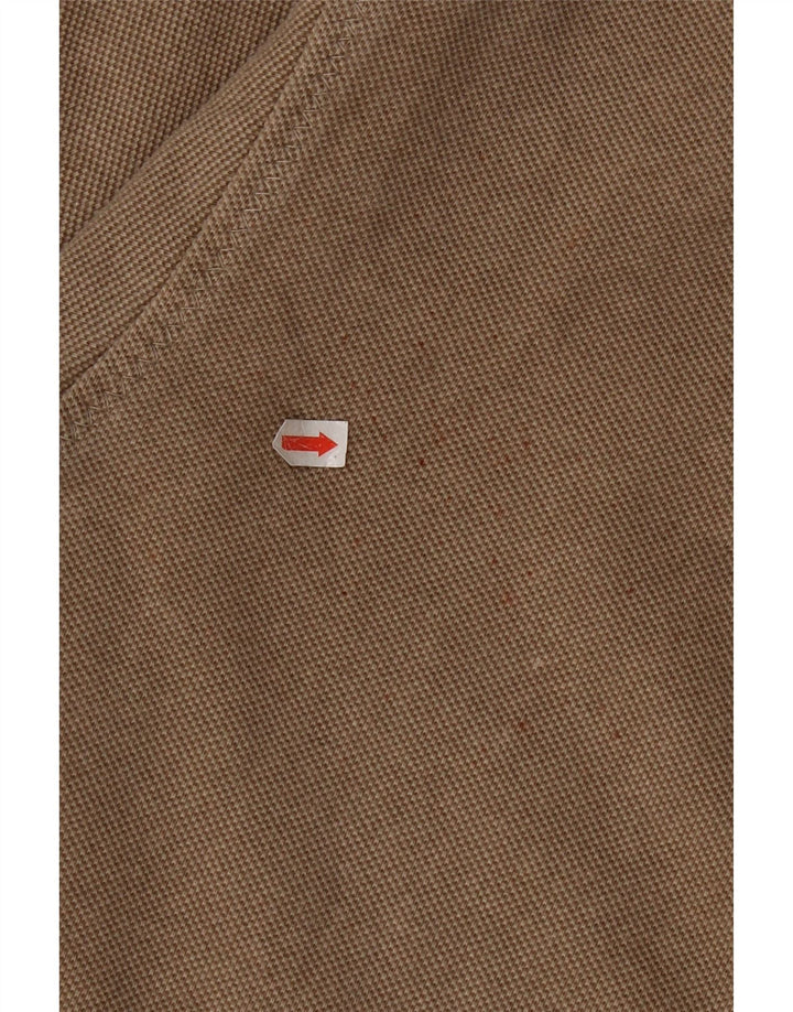 Felpa da uomo con collo con zip Fat Face, cotone beige medio