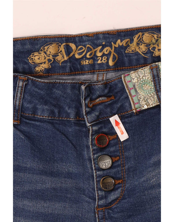 Desigual Womens Denim Shorts Medium W28 Blue Cotton