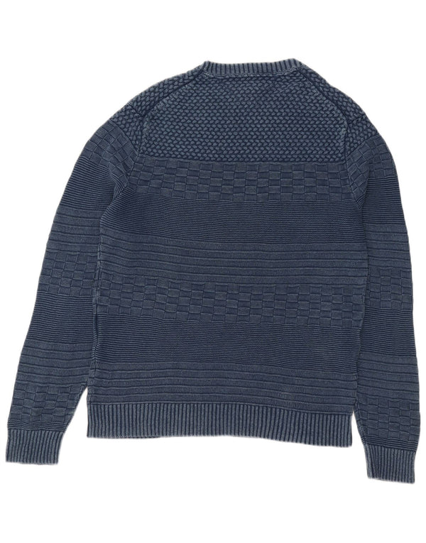 Maglione maglione girocollo da uomo Tommy Hilfiger 2XL Lino geometrico blu