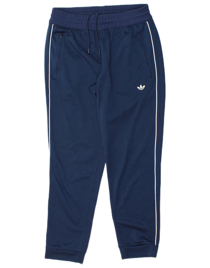 Pantaloni da tuta da uomo Adidas Joggers medi in poliestere blu navy