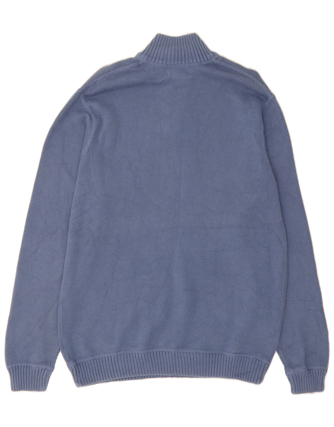 EDDIE BAUER Mens Zip Neck Jumper Sweater Large Blue Cotton Vintage Eddie Bauer and Second-Hand Eddie Bauer from Messina Hembry 