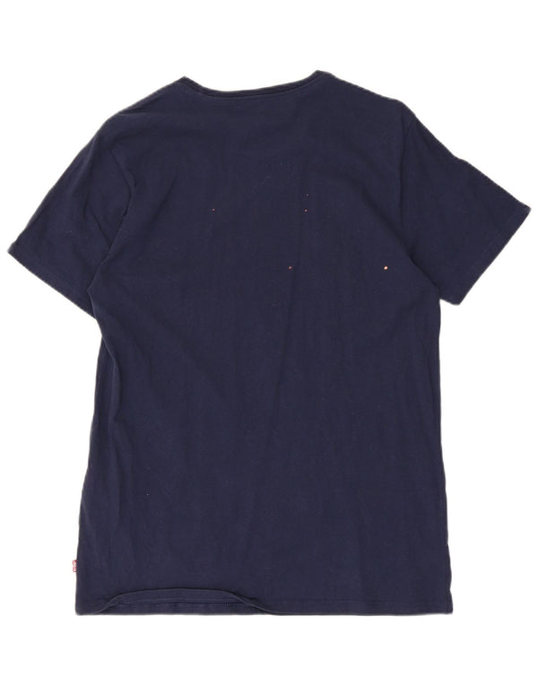 T-shirt grafica da uomo Levi's Top in cotone blu navy medio