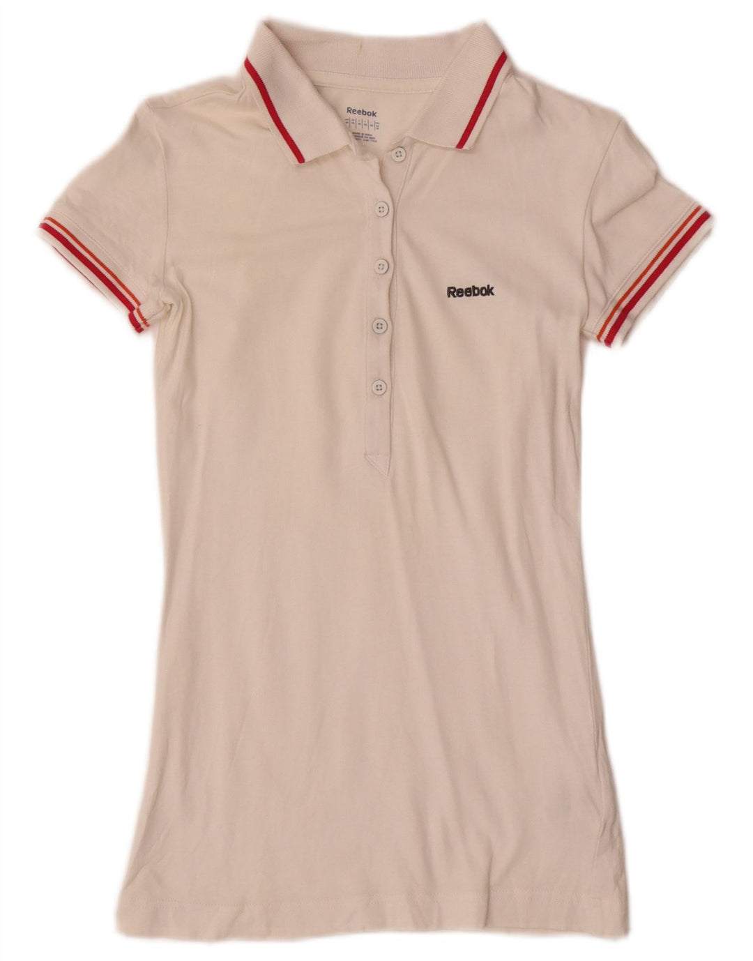 Polo REEBOK da donna UK 4 XS cotone bianco