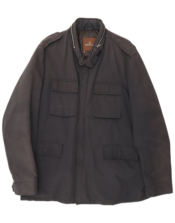 Giacca militare imbottita da uomo Moncler taglia 6 3XL cotone nero