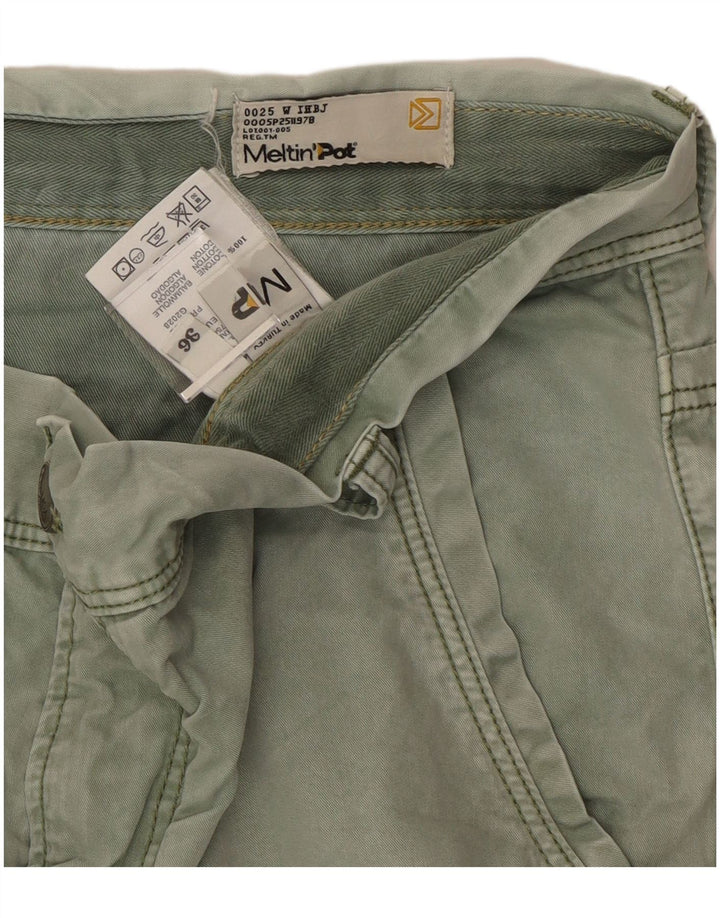 Pantaloncini chino da uomo Meltin' Pot W36 grandi in cotone verde