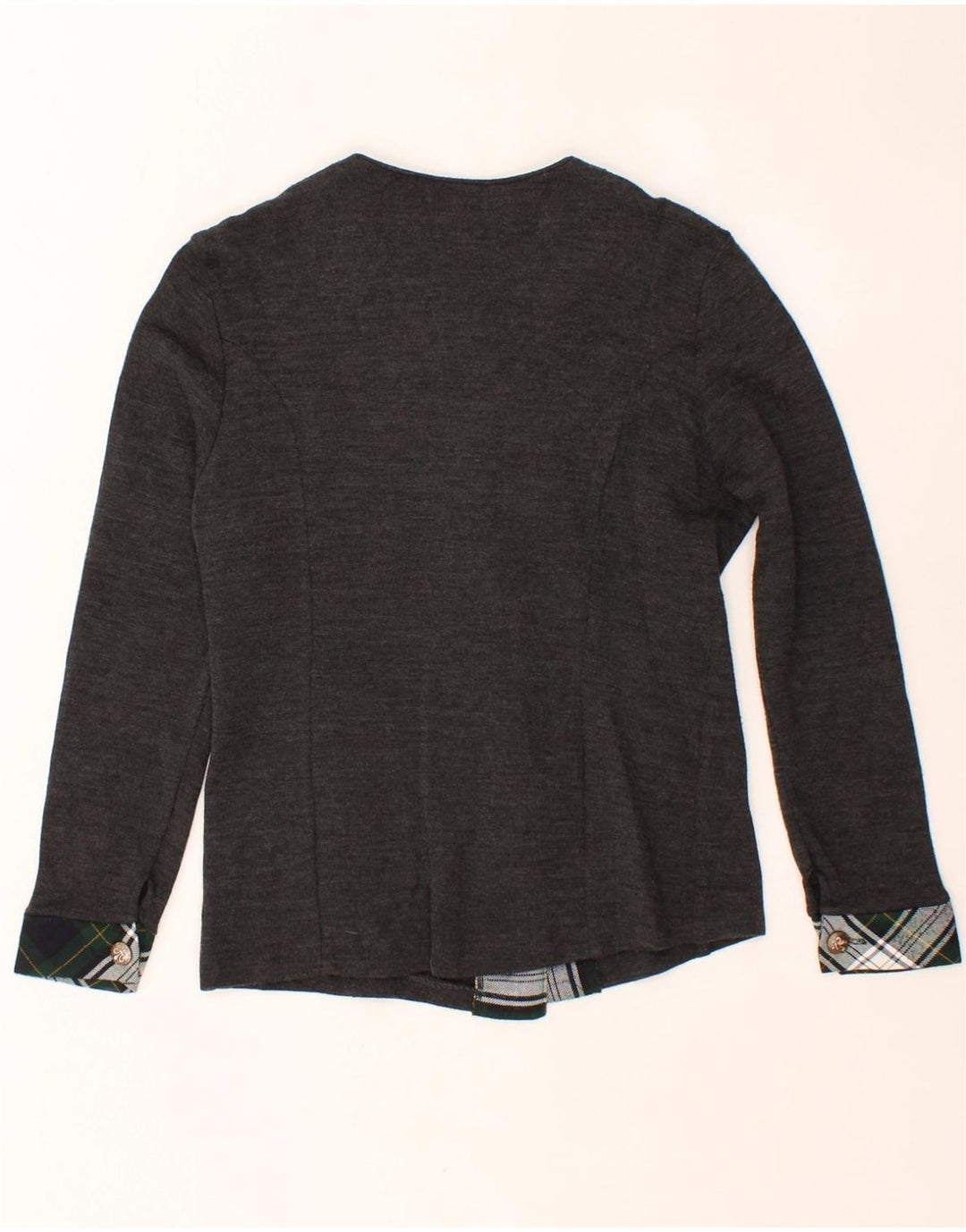 VINTAGE Womens 5 Button Blazer Jacket IT 46 Large Grey Vintage Vintage and Second-Hand Vintage from Messina Hembry 