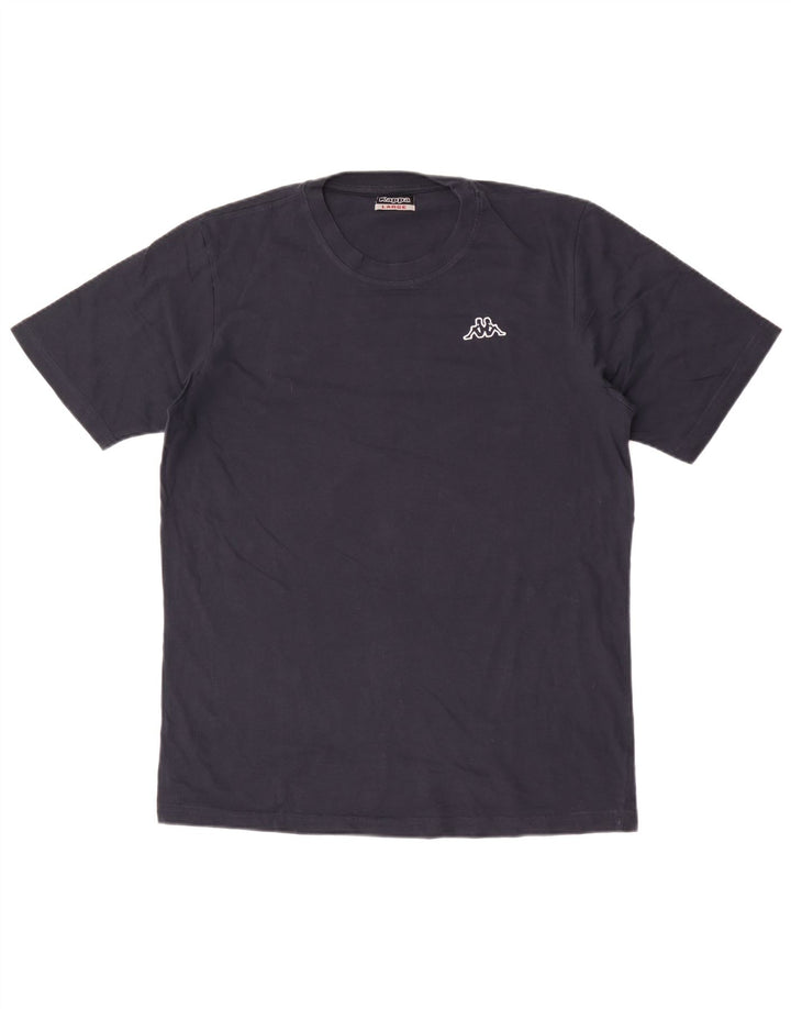 T-shirt da uomo Kappa Top Large in cotone blu navy