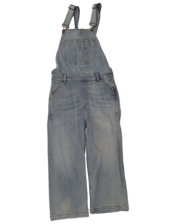 Fat Face Uomo Clayton Salopette Jeans UK 8 Small W30 L22 Cotone Blu