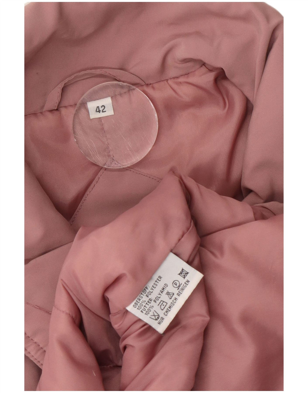 Giacca a vento oversize da donna vintage EU 42 grande poliestere rosa