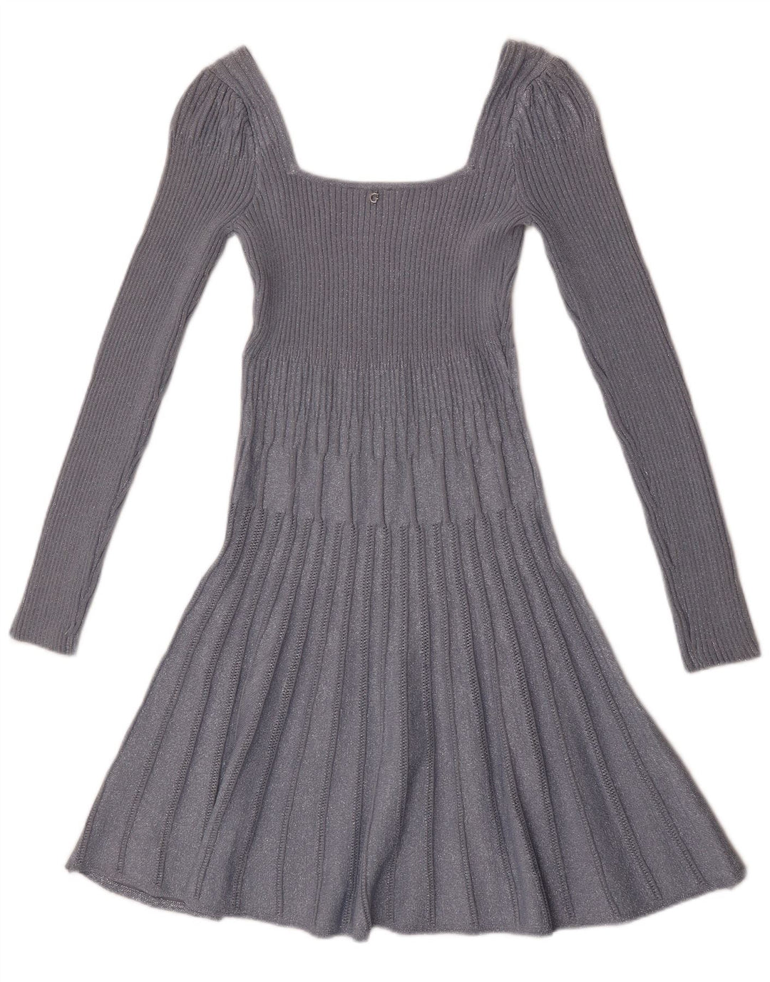 Abito maglione a maniche lunghe da donna Guess UK 12 Rayon grigio medio