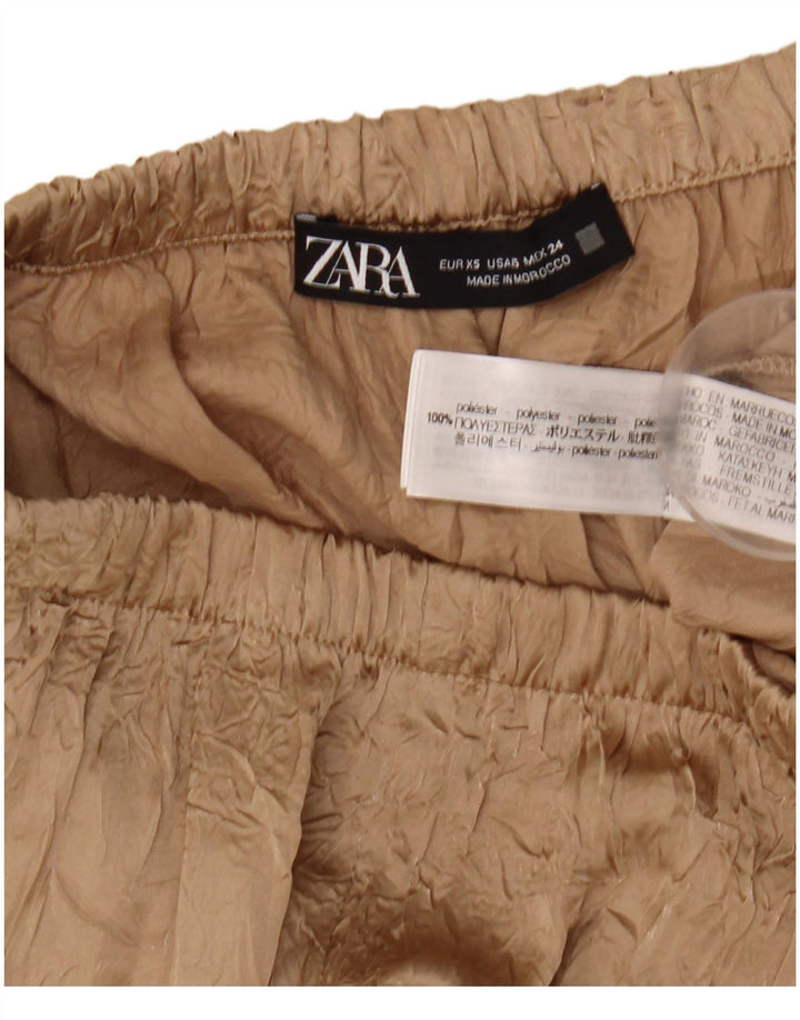Pantaloni culotte da donna Zara XS W24 L31 Poliestere beige
