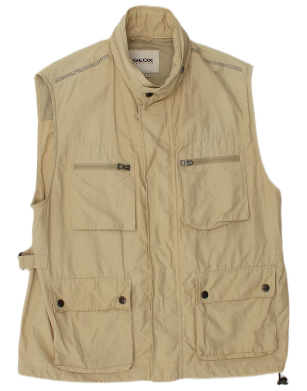 Geox Gilet da uomo Respira Utility UK 44 2XL Cotone beige