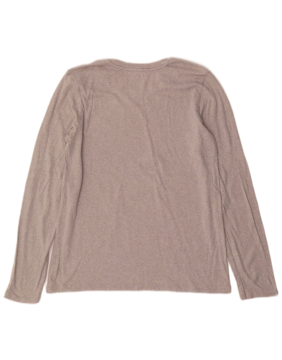 EDDIE BAUER Top da donna a maniche lunghe UK 14 Large in cotone grigio