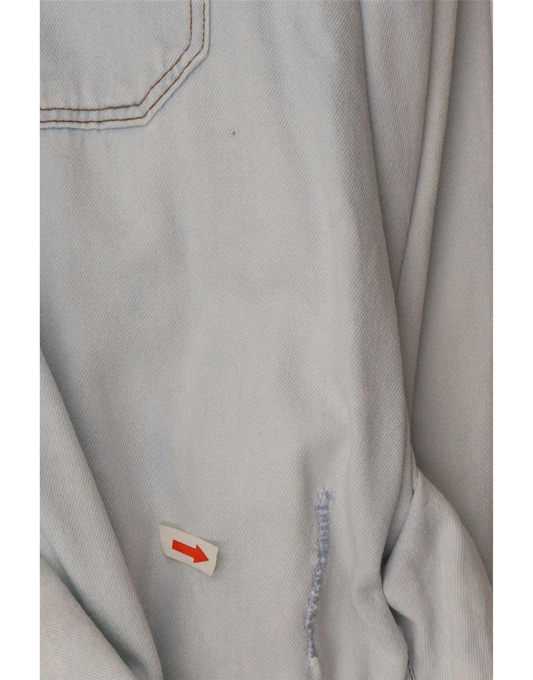 Camicia di jeans da uomo uniforme grande blu